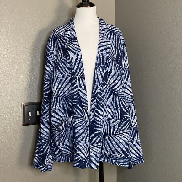 Old Navy Light Weight Open Front Linen Palms Jacket Blazer - Picture 10 of 10